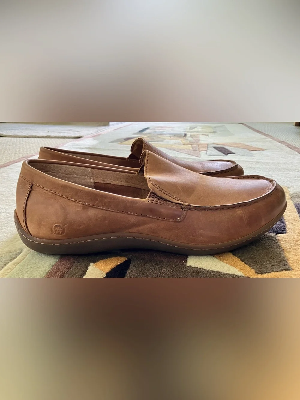 Born Caleb Men’s Loafers Brown Leather Size 10.5